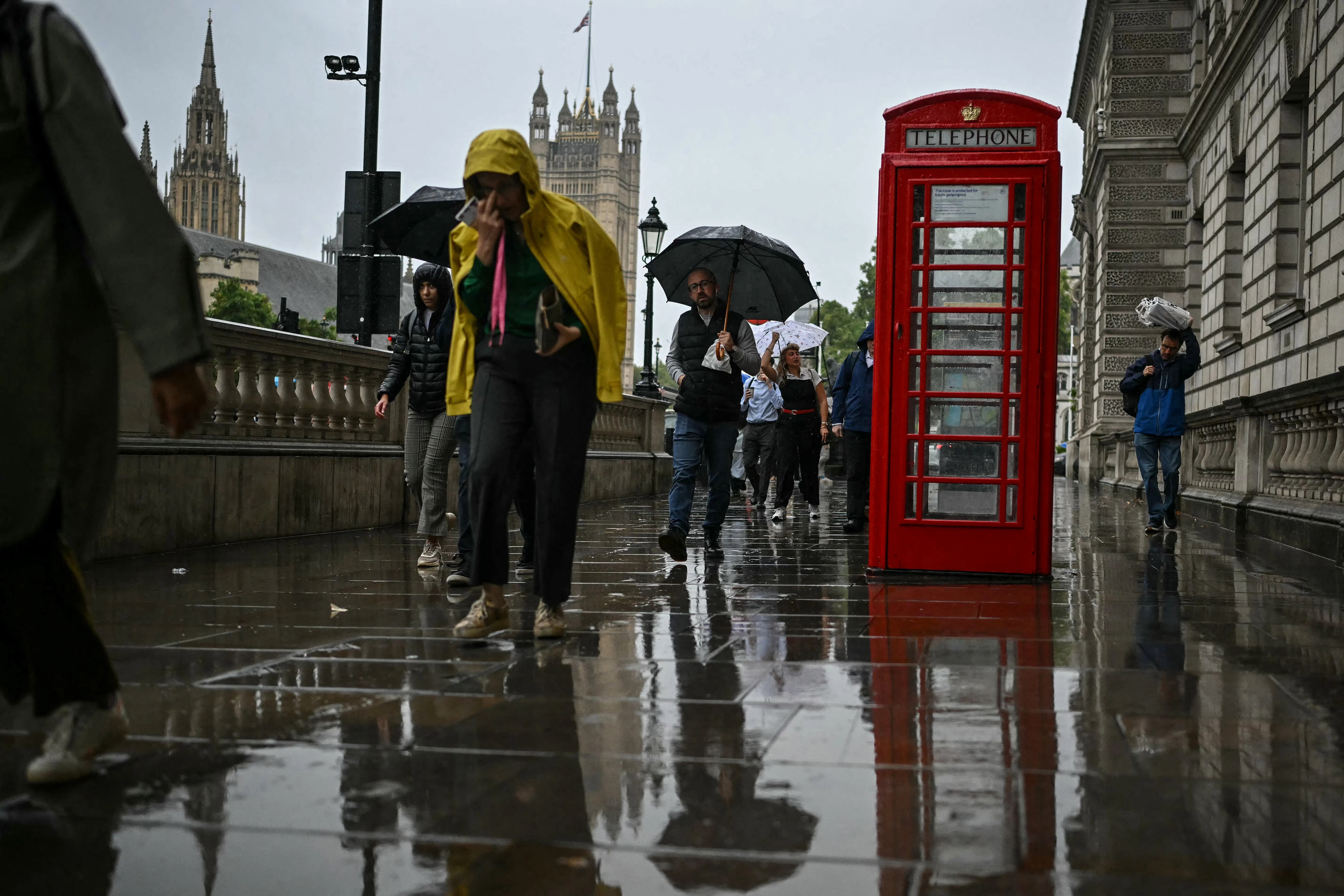 London weather: Rain drenches commuters as capital faces wettest day in months
