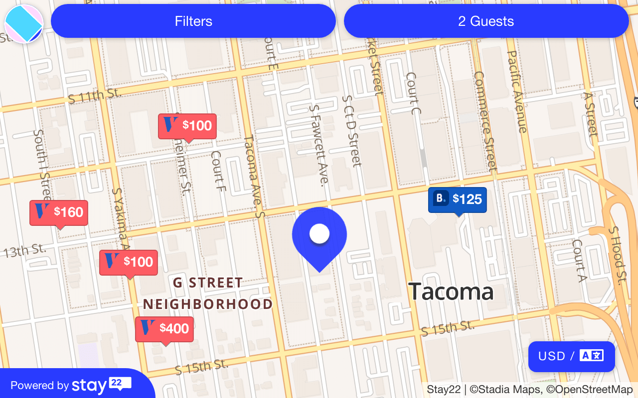 Places to stay near 1322, Fawcett Avenue, Pierce County