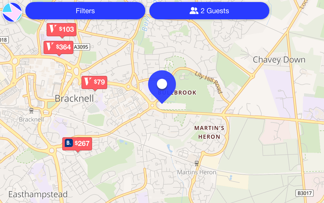 Places to stay near Bracknell Rugby Club, London Road, Bullbrook