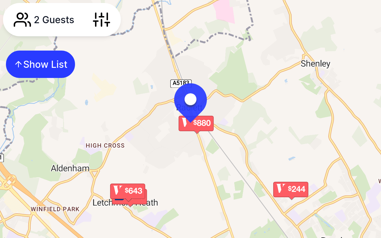 Places to stay near The Red House, Aldenham Avenue, Hertsmere