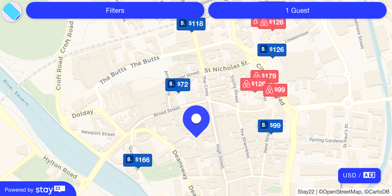 Places to stay near Crowngate Shopping Centre, Deansway, Bull Ring