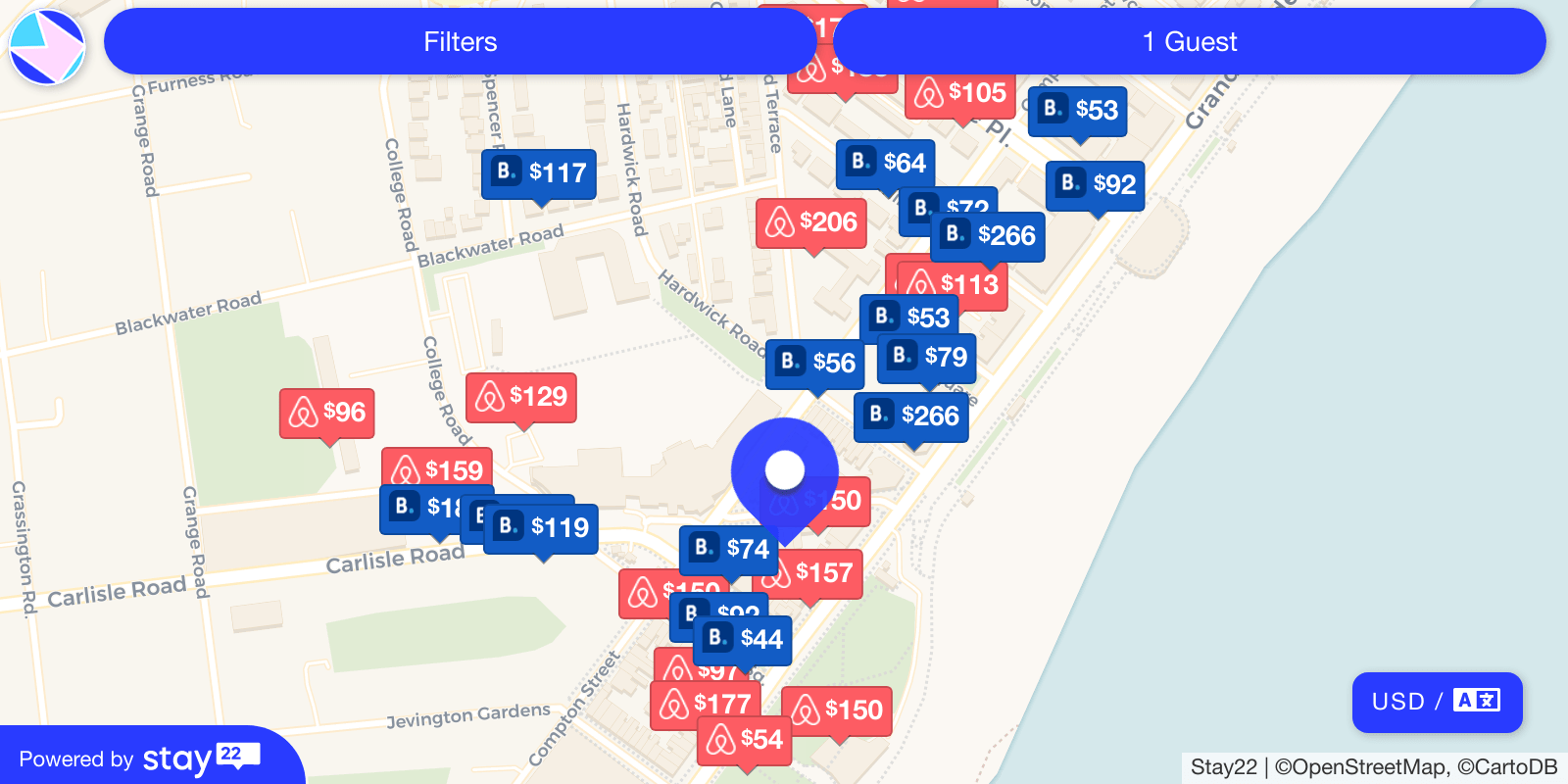 Places to stay near 1315 Carlisle Rd, Eastbourne BN21 4BT, UK