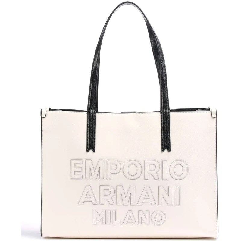 Emporio Armani Frida Borsa shopper bianco/nero. Female Stileo.it