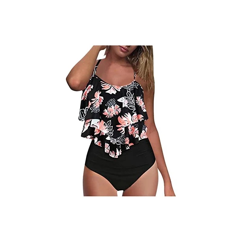 Modaworld Costume da Bagno Donna Tankini Set da Mare Curvy Push Up Sexy