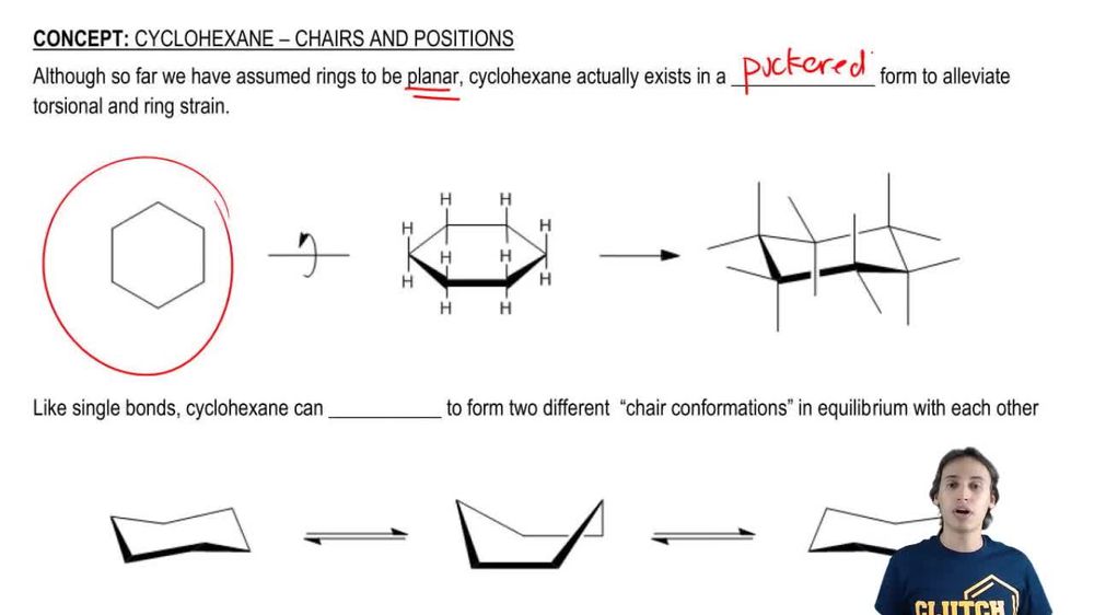 How chairs flip from one conformation to another Pearson+ Channels