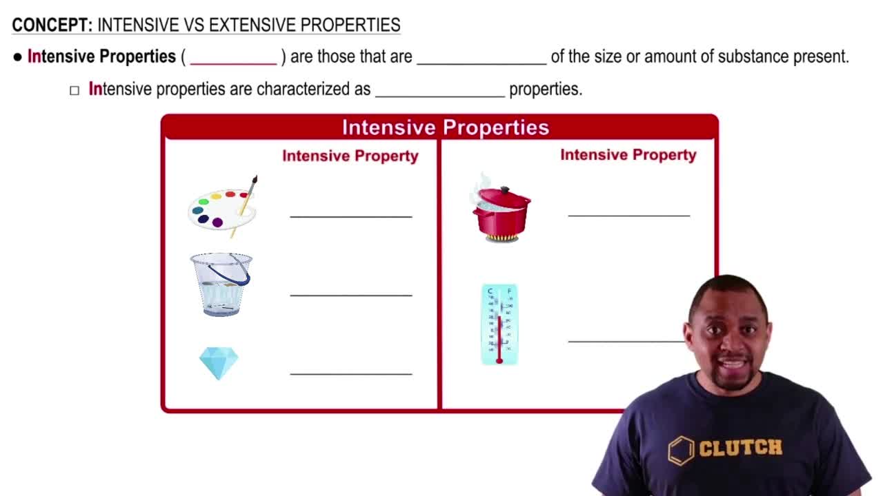 Properties of matter Extensive and Intensive Properties (Present
