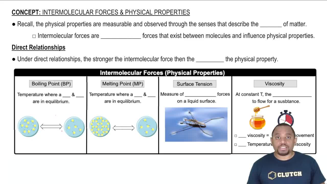 Intermolecular Forces and Physical Properties Example 1 Channels for