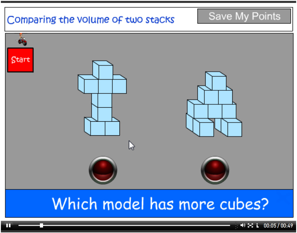 Comparing the volume of two stacks tutorial Studyladder Interactive