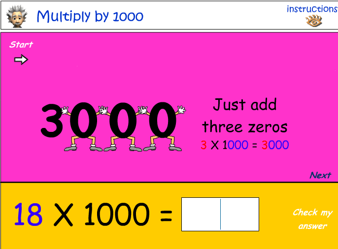 Multiplying by 1000 Studyladder Interactive Learning Games