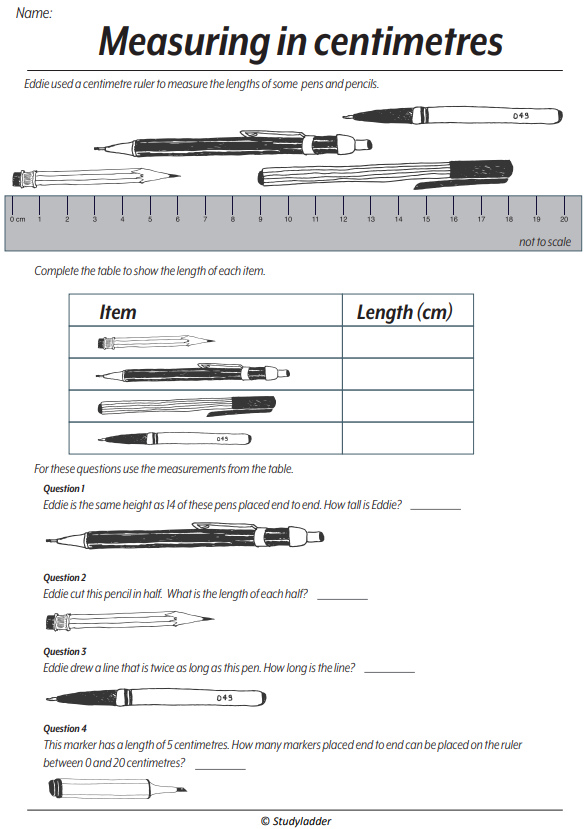 Measuring with a ruler (cm) - Studyladder Interactive Learning Games
