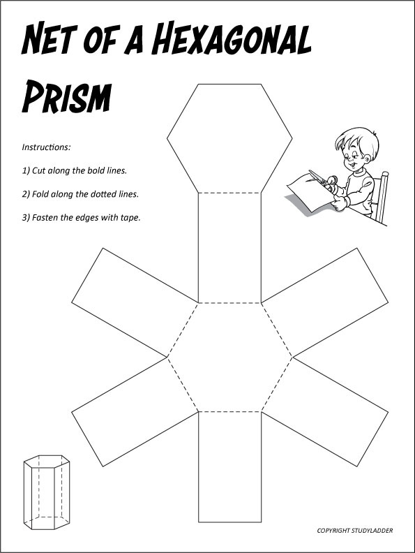 Net of a hexagonal prism - Studyladder Interactive Learning Games