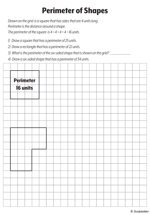 Draw shapes perimeter Studyladder Interactive Learning Games