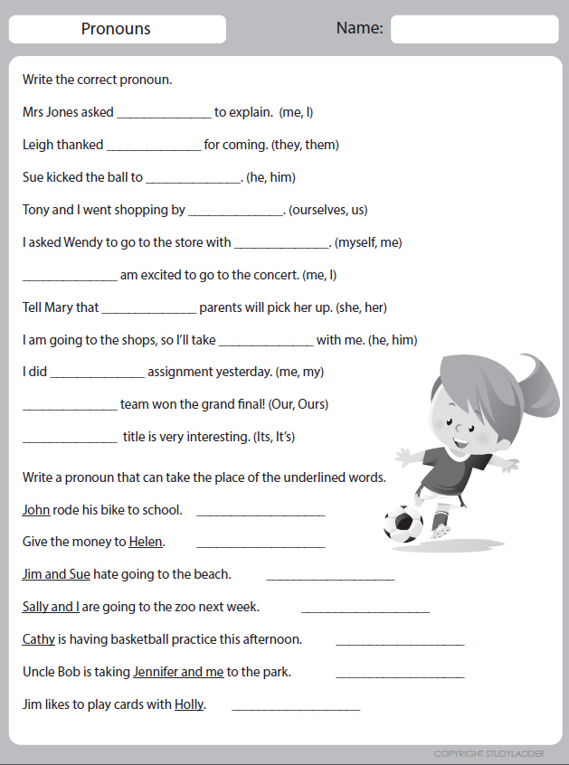 Pronouns Studyladder Interactive Learning Games