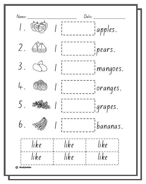 I Like Bananas Student Activity Sheets Studyladder Interactive