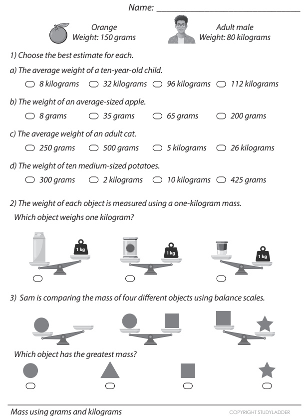 Grams and kilograms Studyladder Interactive Learning Games