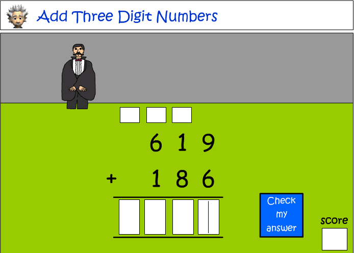 Addition of three digit numbers - Studyladder Interactive Learning Games
