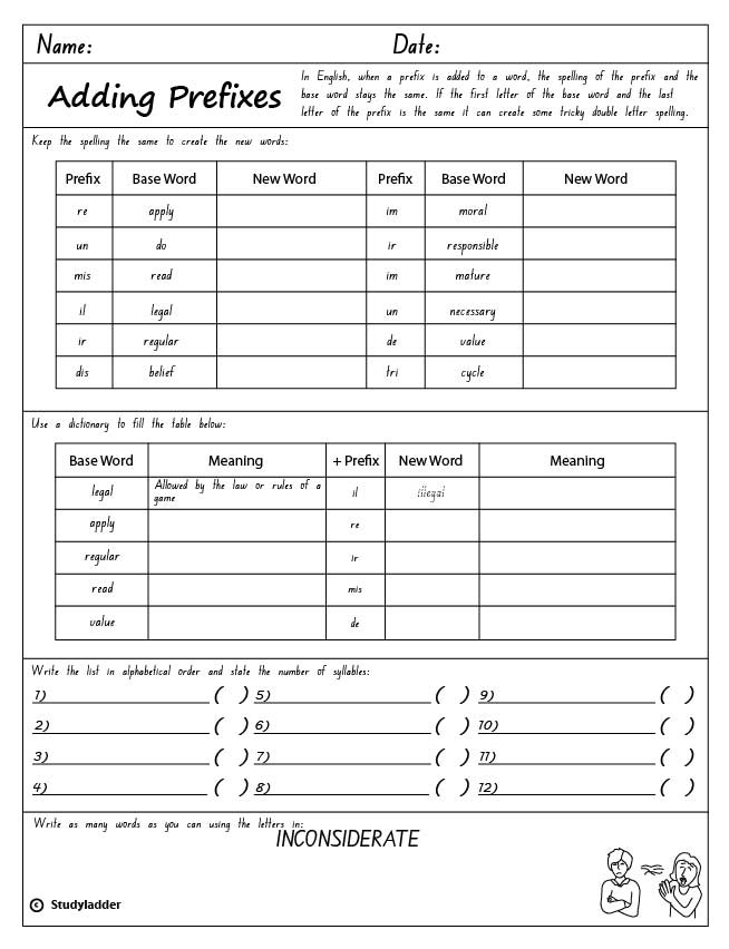 Rule Retain original spelling when adding a prefix Studyladder