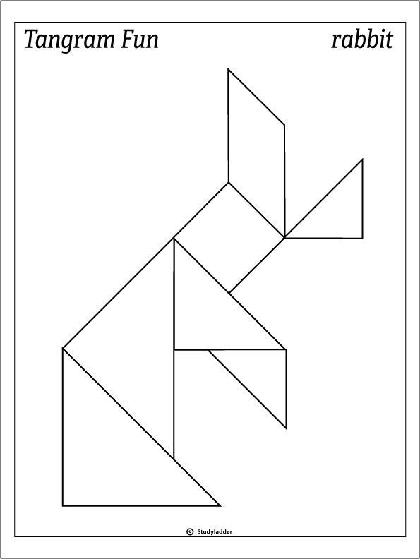 Tangram Puzzle Mat Rabbit Studyladder Interactive Learning Games