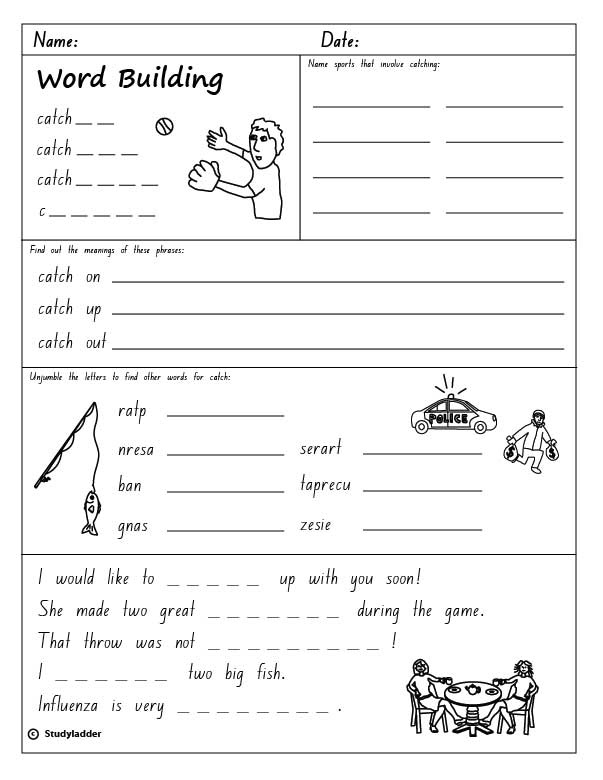 Word Building 'catch' Studyladder Interactive Learning Games