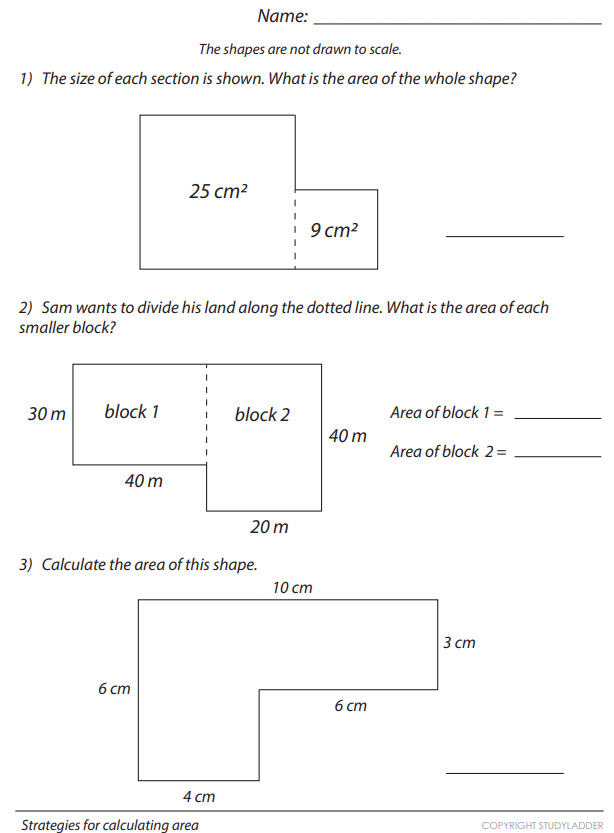 Strategies for calculating area - Studyladder Interactive Learning Games