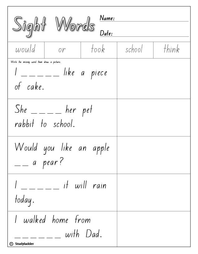 High Frequency Sight Words List 23 - Studyladder Interactive Learning Games