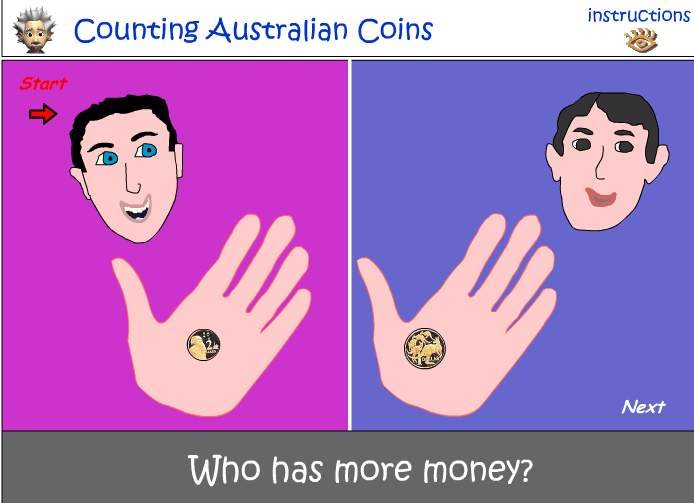 Comparing the value of coins Studyladder Interactive Learning Games