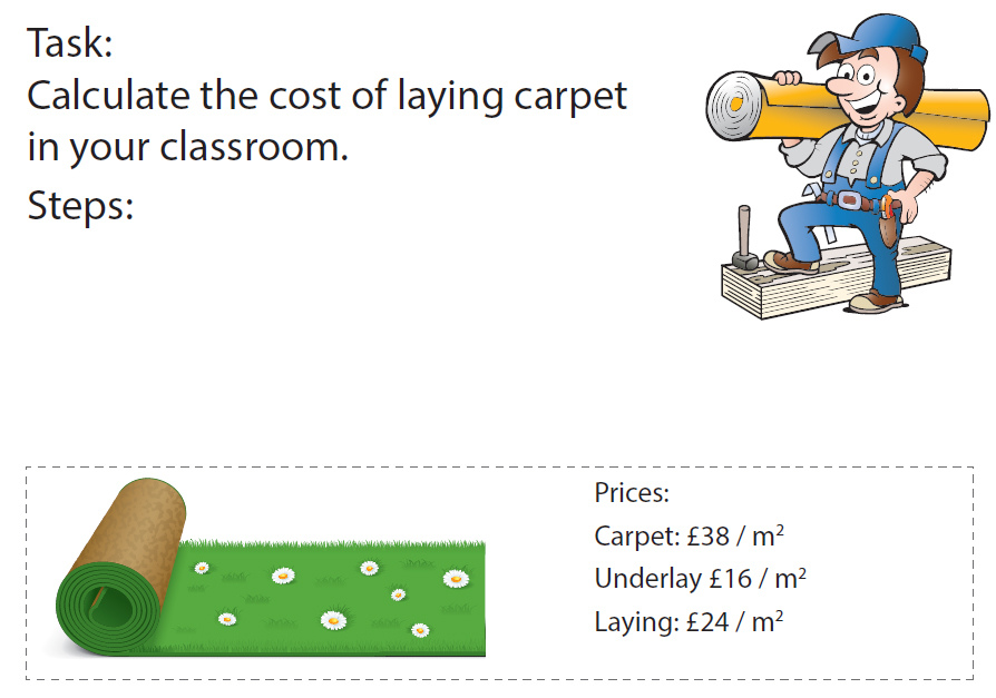 Calculate the cost of laying carpet Studyladder Interactive Learning