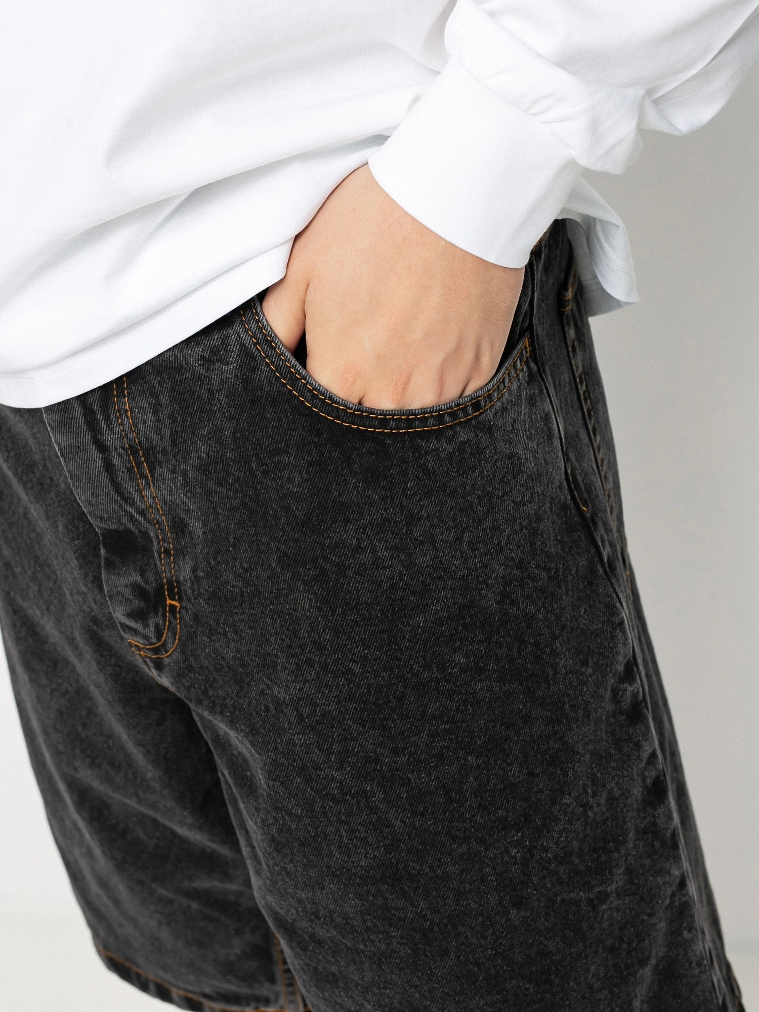 Kraťasy Polar Skate Big Boy (washed black)
