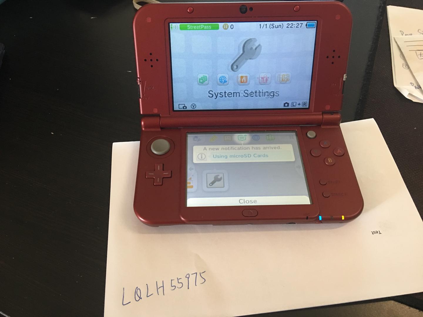 New Nintendo 3DS XL Red, 1GB LQLH55975 Swappa