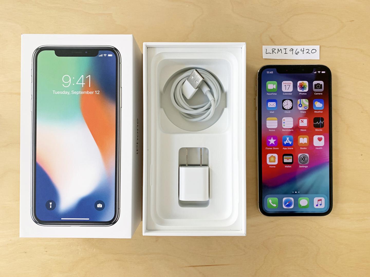 Apple iPhone X (Unlocked) [A1865] Silver, 64 GB LRMI96420 Swappa