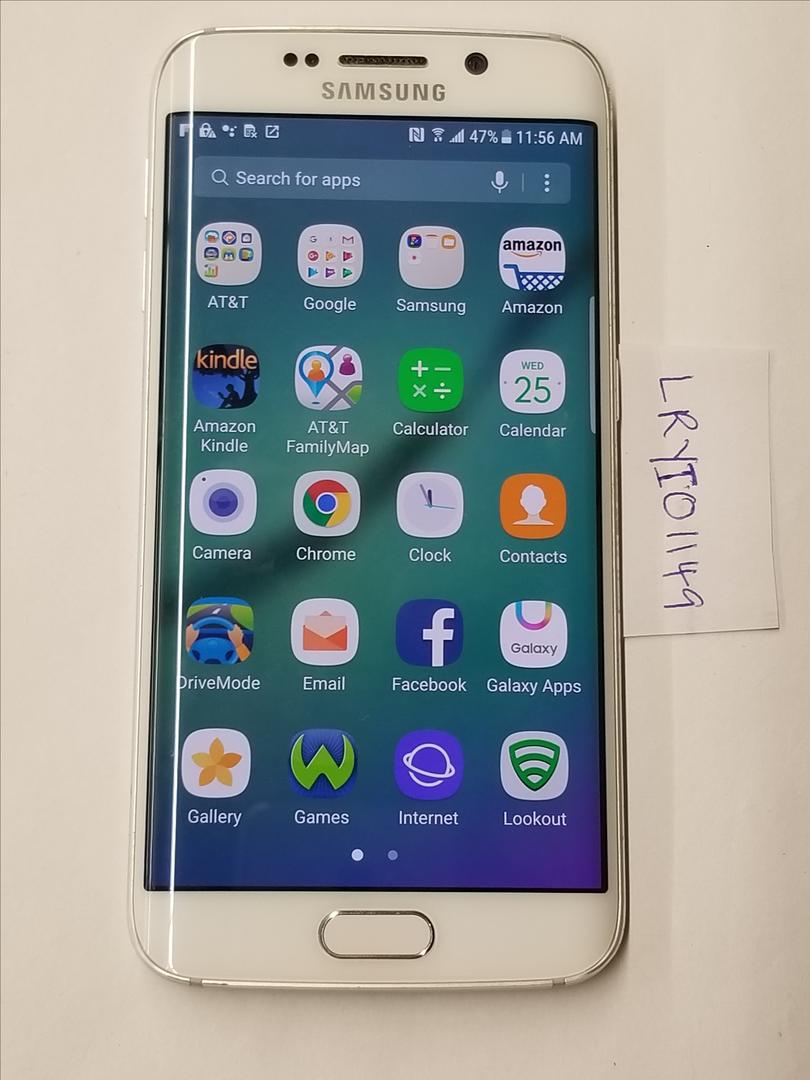 Samsung Galaxy S6 edge AT&T, White, 64GB, SMG925A LRYI01149 Swappa