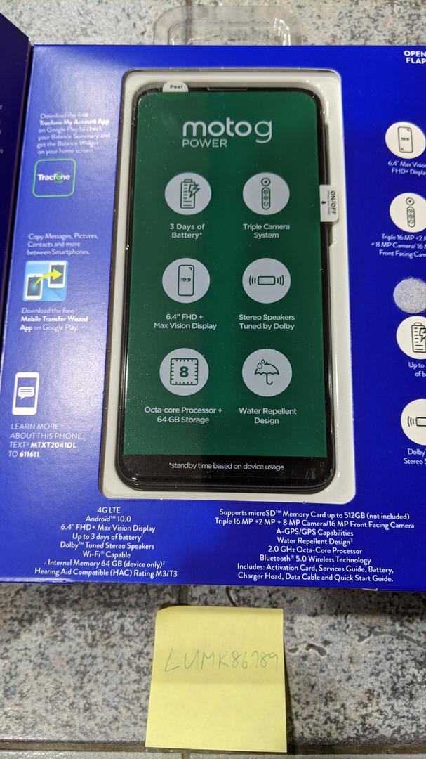 Moto G Power 2020 (TracFone) [XT2041DL] Black. 64 GB. 4 GB in Portland LUMK86789 Swappa
