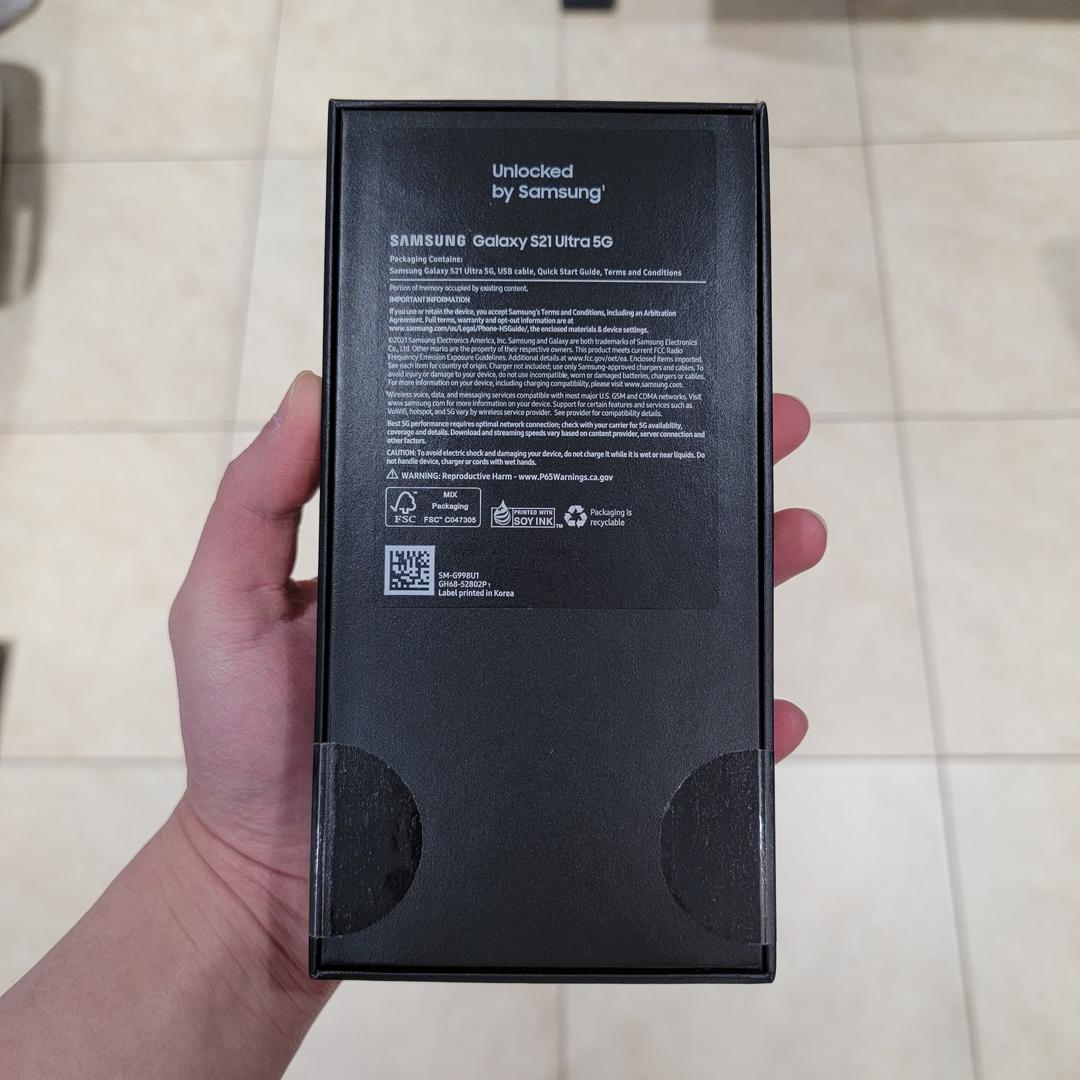 Samsung Galaxy S21 Ultra 5G (Unlocked) [SMG998U1] Black