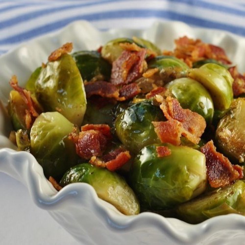 Geschmorte Rosenkohl mit Speck Tag Rezepte