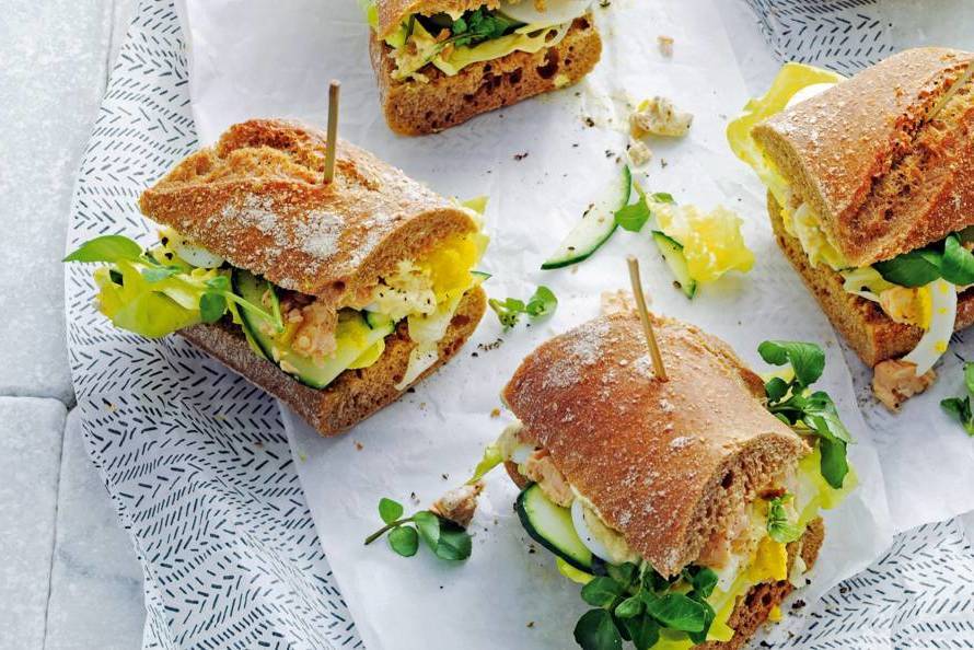 Baguette gesund mit Lachs und Brunnenkresse Tag Rezepte