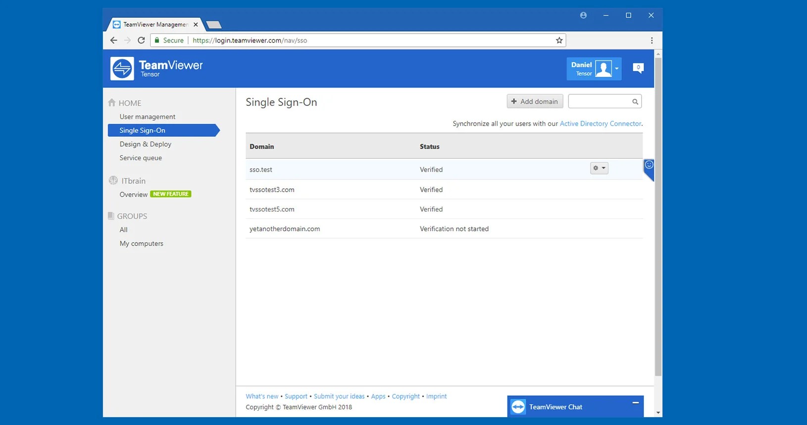 Single SignOn TeamViewer