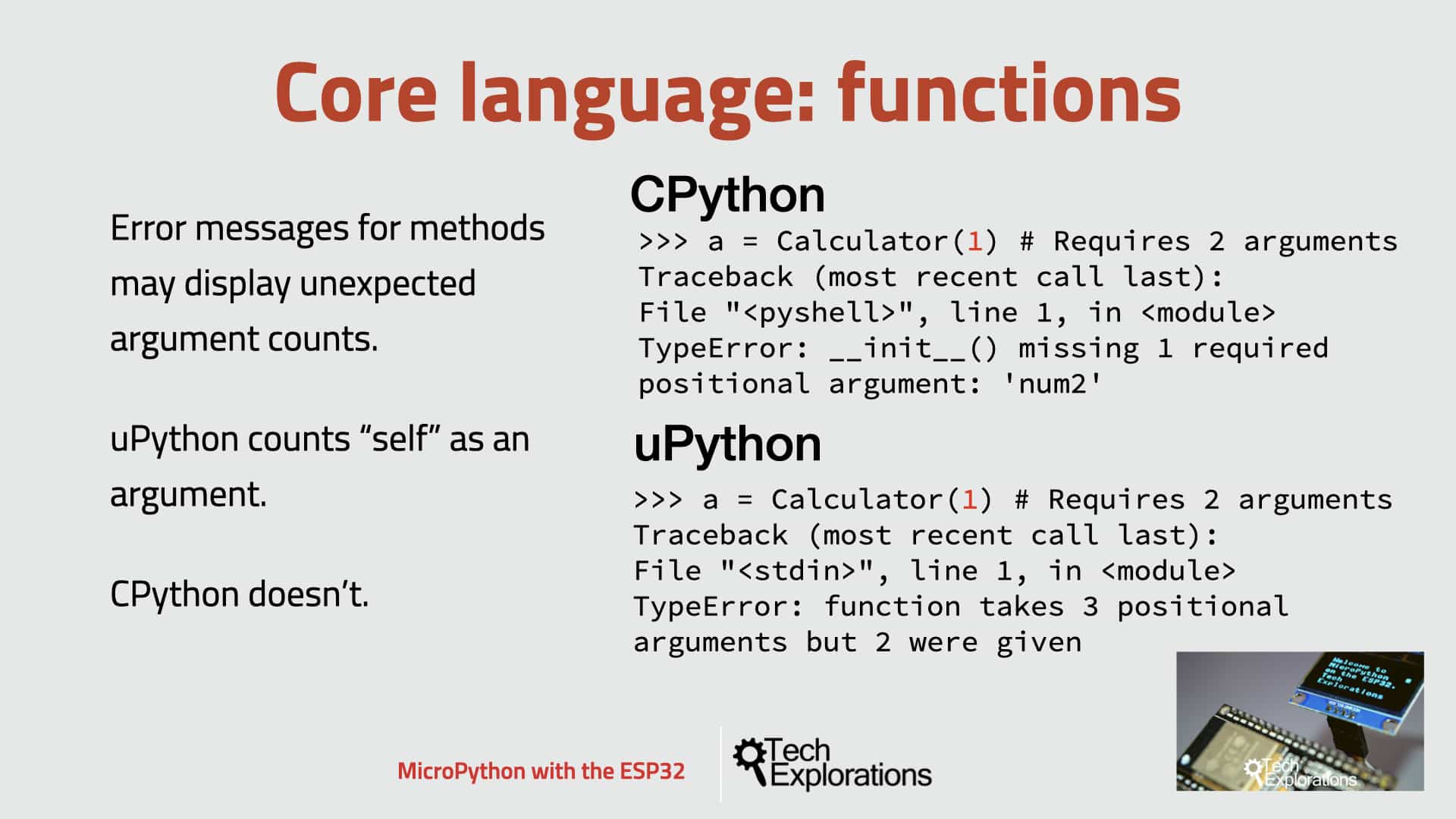 MicroPython with the ESP32 guide series MicroPython vs CPython