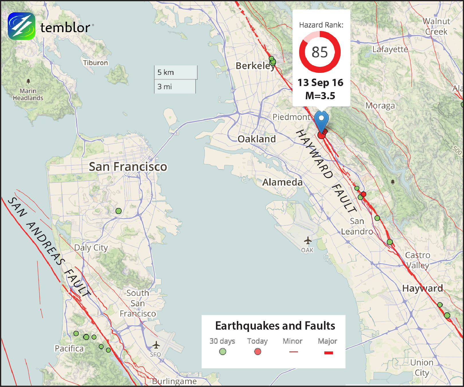 Shallow M=3.5 Hayward Fault earthquake shakes Bay Area