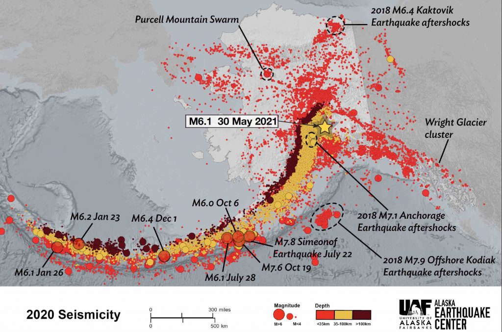 Alaska Earthquake Map Fairbanks Southeast Alaska quake stands alone