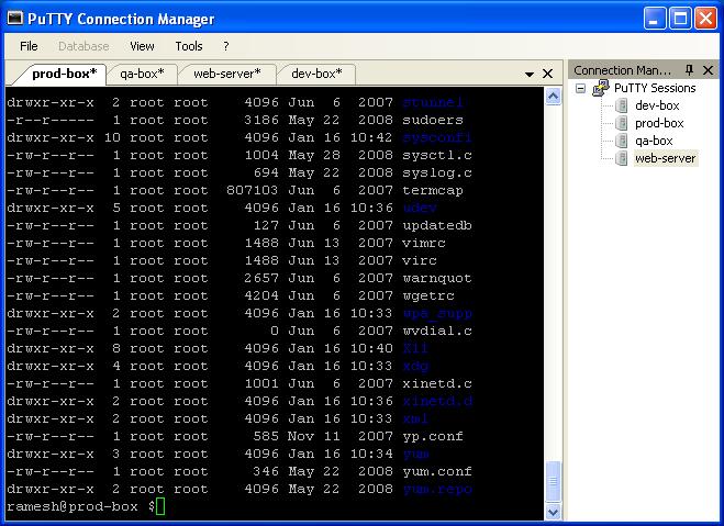 PuTTY: Extreme Makeover Using PuTTY Connection Manager
