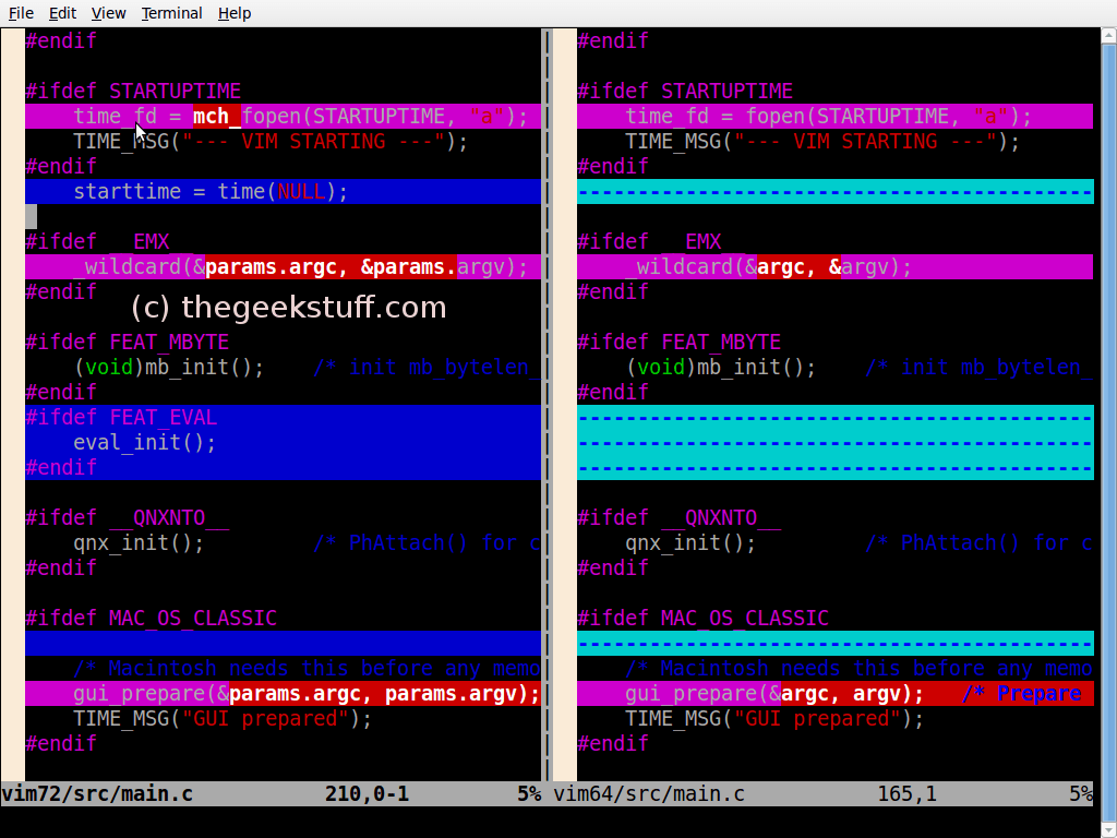 Visual File Diff with Vimdiff It Does Make a Difference!