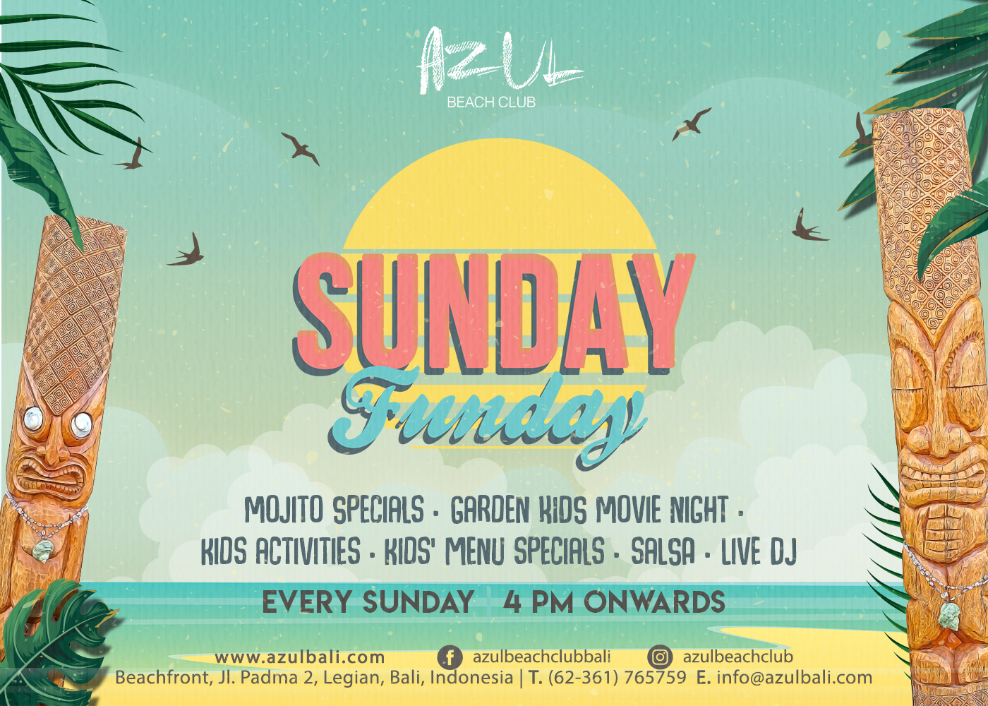 Sunday Funday at Azul Beach Club Bali