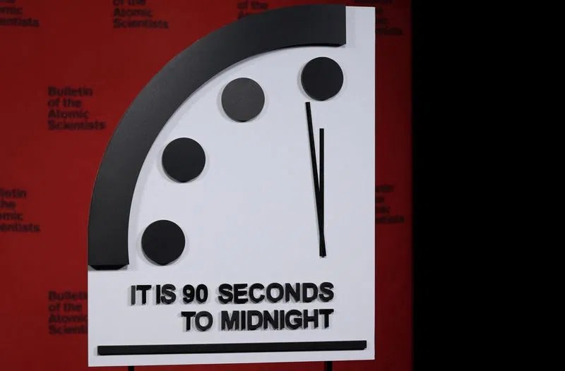 'Doomsday Clock' moves to 90 seconds to midnight as nuclear threat