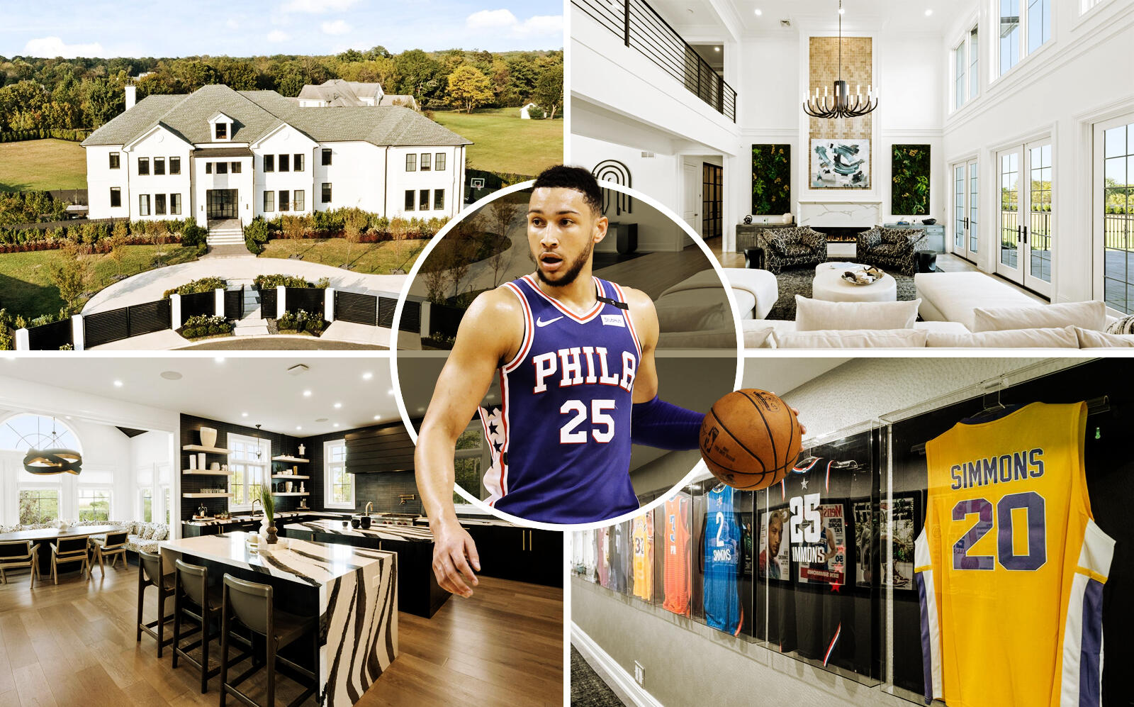 Philadelphia 76ers star Ben Simmons Lists NJ Mansion for 5M