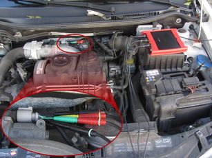 Combined measurement on an EGR valve DC motor and position sensor