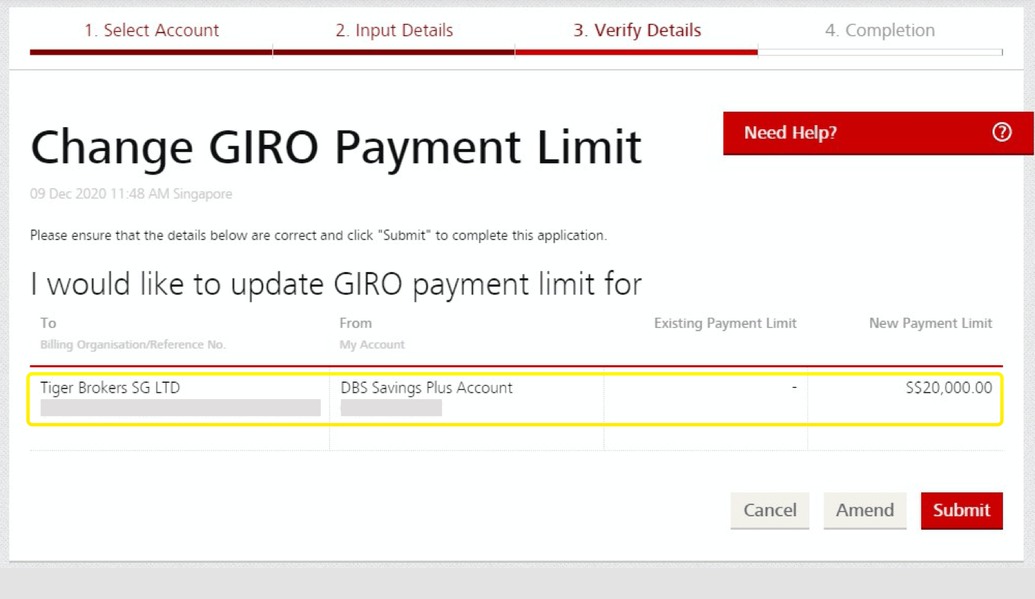 DDA Payment Limit Modification Help Tiger Brokers