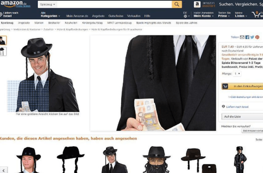 Amazon Germany pulls ad for moneyflashing rabbi costume