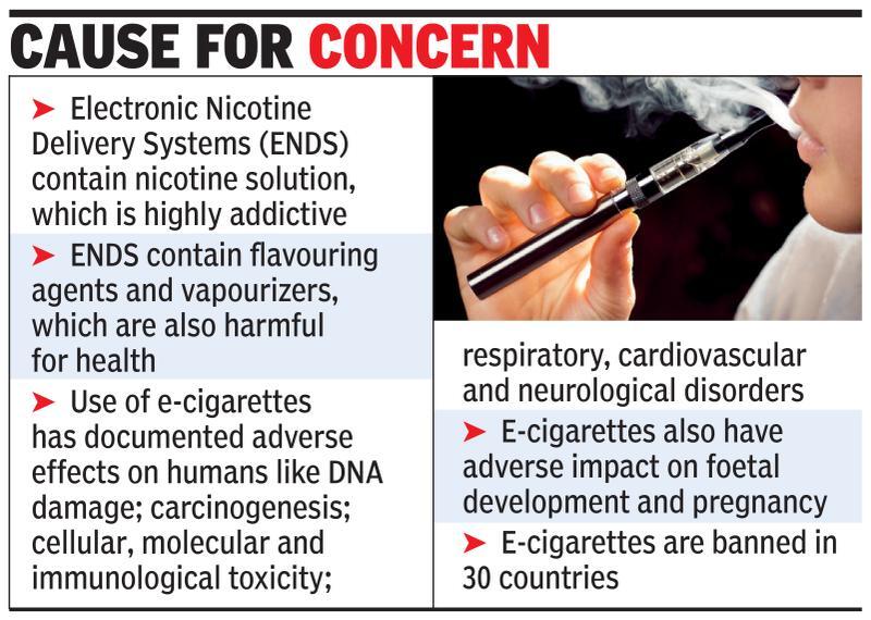 Ban ecigarettes, says government’s research wing Times of India