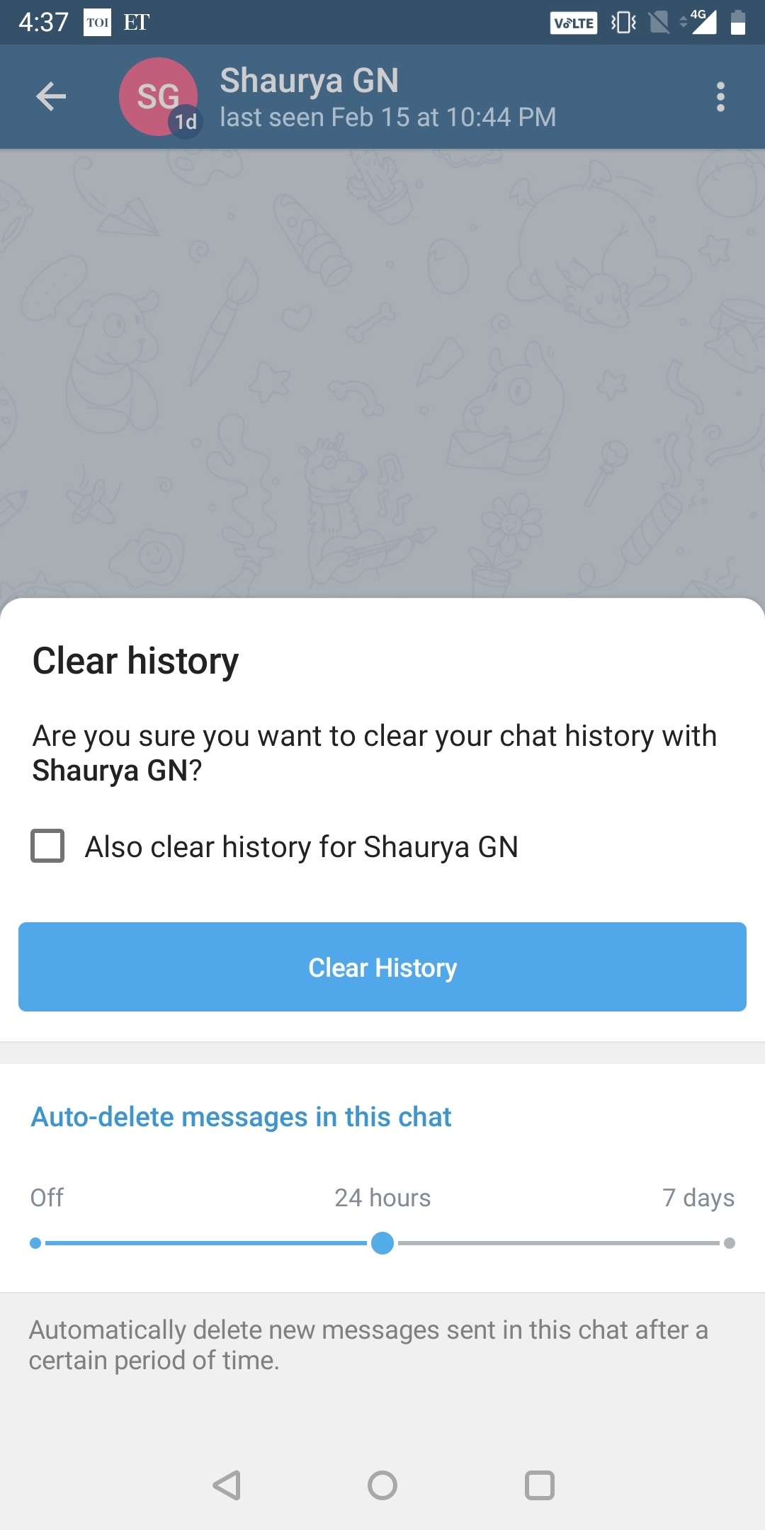 How to enable autodelete feature on Telegram The Bananas Store