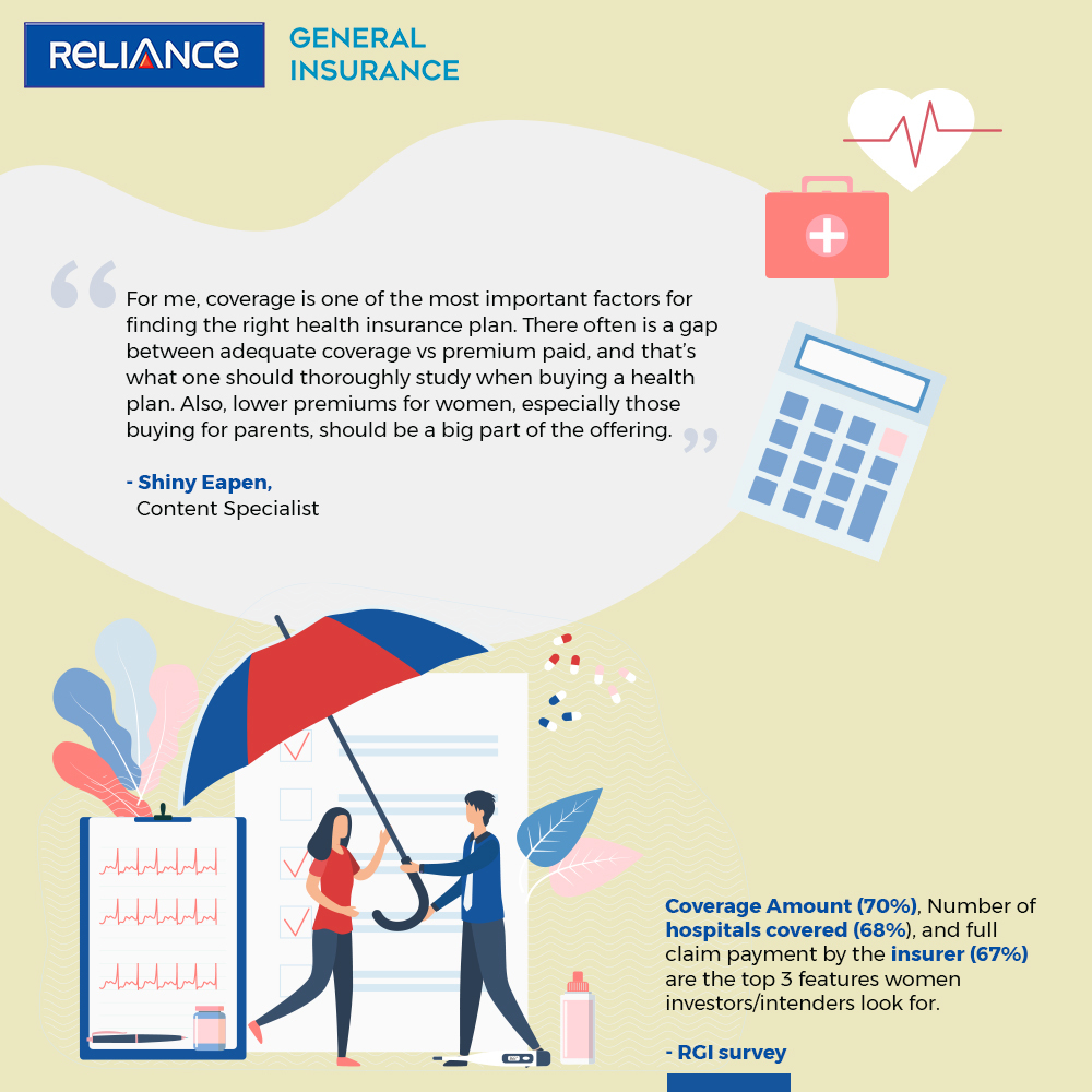 98 of the women feel health insurance policies need to be more women